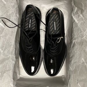 DSQUARED2 Men's Glossy Black Oxfords